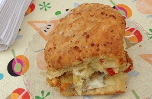 Green-eyed Monster Pimiento Cheese Buttermilk Biscuit
