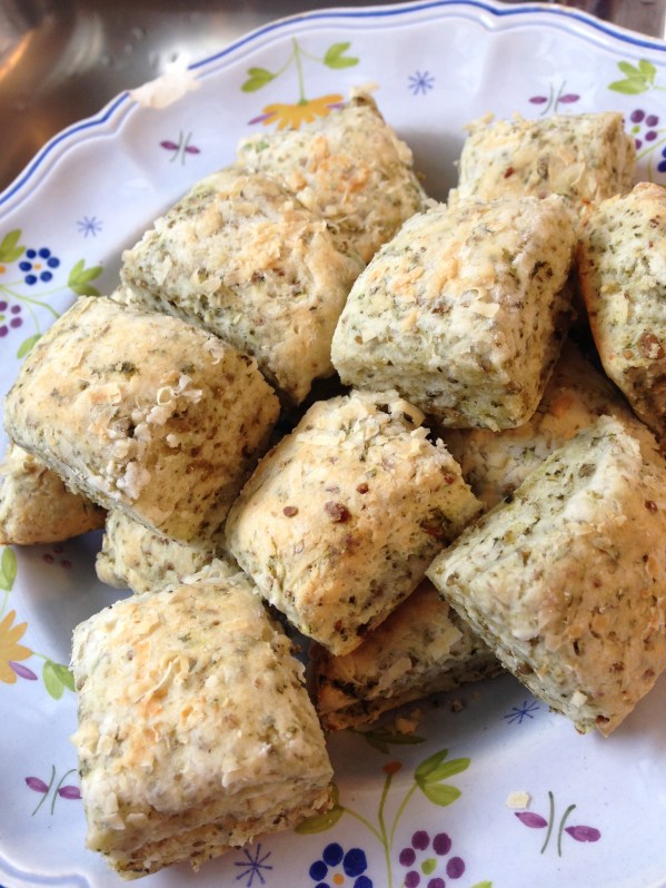 Pesto Parmesan Biscuits