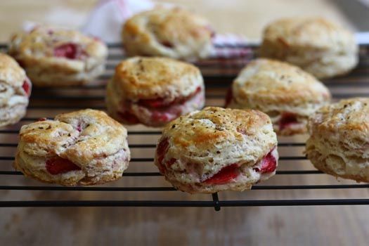 Strawberry Black Pepper Biscuits